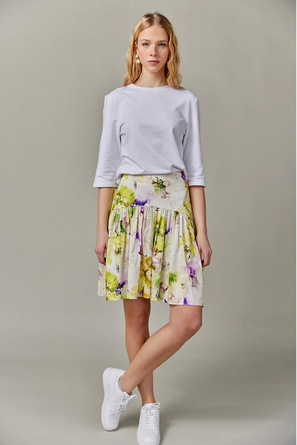 Skirt & Tee Set Summer Floral