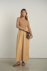 Point Mixed Poplin Dress