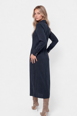 Freda Dress - Navy detail