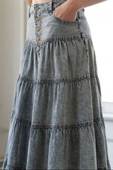 Acid Washed Denim Skirt