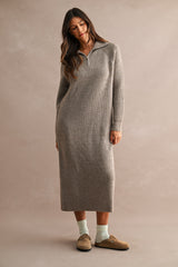 Ribbed Knit Midi Dress