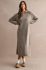 Ribbed Knit Midi Dress
