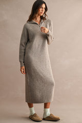 Ribbed Knit Midi Dress
