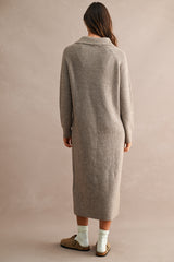 Ribbed Knit Midi Dress