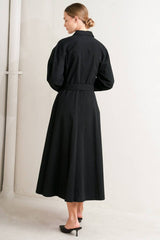 Solid Midi Dress