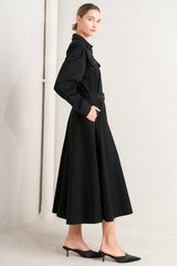 Solid Midi Dress