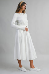 Knit Cardigan And Midi Skirt Set