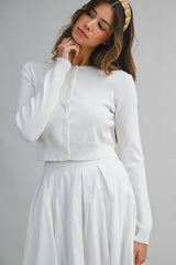 Knit Cardigan And Midi Skirt Set