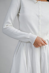Knit Cardigan And Midi Skirt Set