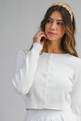 Knit Cardigan And Midi Skirt Set