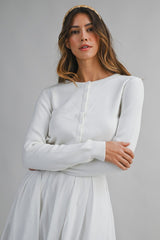 Knit Cardigan And Midi Skirt Set