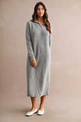 Ribbed Knit Midi Dress