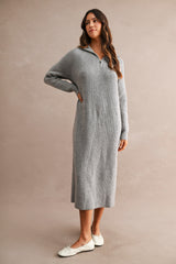 Ribbed Knit Midi Dress