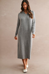 Ribbed Knit Midi Dress