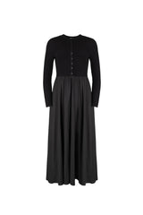 Point Mixed Poplin Dress