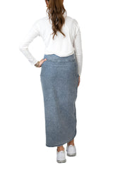 Flex Denim Maxi Skirt - Denim