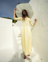 Knit/Satin Combo Maxi Butter