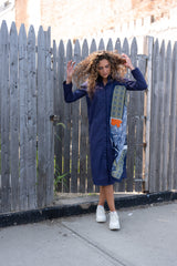 Origami Dress - Dark Blue detail