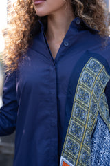 Origami Dress - Dark Blue detail