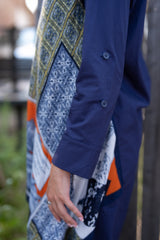 Origami Dress - Dark Blue detail