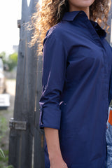 Origami Dress - Dark Blue detail