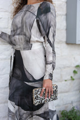 Marbella Noir Dress - Print detail