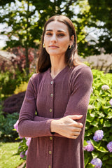 Alexa Dress - Wine, fabric detail