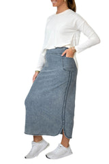 Flex Denim Maxi Skirt - Denim