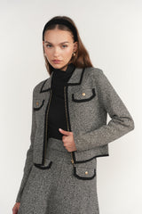 Trent Jacket Black Tweed
