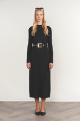 Brenta Dress, Black - detail