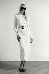 Brenta Dress, Coconut - detail