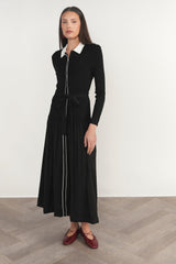 Drina Dress Black White - front