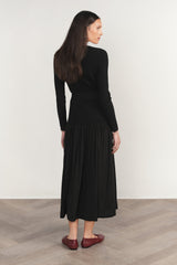 Drina Dress Black White - detail