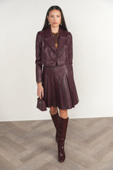 Yarra Skirt - Antique Berry (styled outfit shot)