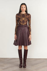 Yarra Skirt - Antique Berry (styled outfit shot)