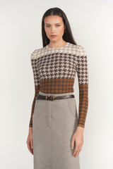 Seine Skirt - Greige Marl (styled outfit shot)