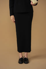 Point Straight Knit Skirt, detail