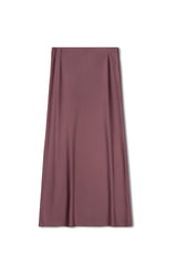 Satin Streight Skirt - Berry Wine
