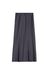 Satin Streight Skirt - Navy