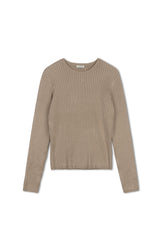 Twisted Cable Crew - New Taupe