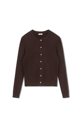 Twisted Cable Cardi - Chocolate