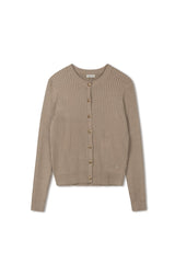 Twisted Cable Cardi - New Taupe