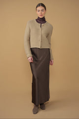 Satin A-Line Slip Skirt - styled