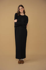 Point Ribbed Dolman Dress, detail