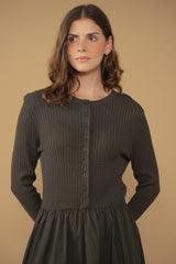 Point Cable Twofer Dress, detail