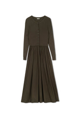 Point Cable Twofer Dress - Hunter