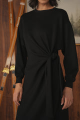 Point Side Tie Dress - styled
