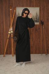 Point Side Tie Dress - styled
