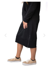 Zip Neck Sweatshirt Dress