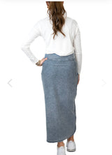 Flex Denim Maxi Skirt